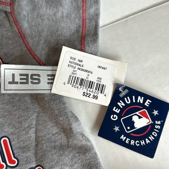 18M Washington Nationals Baseball Onesie Hat Bundle NWT - Picture 5 of 5